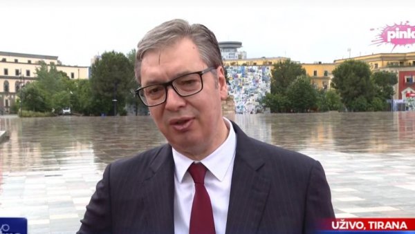 ВУЧИЋ СЕ ОБРАТИО ИЗ ТИРАНЕ