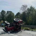 Težak udes kod Guče: Vozač traktora izgubio kontrolu, pa se prevrnuo