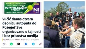 KAKO SAMO BESOMUČNO LAŽU: “Nova” kaže – “Vučić organizovao tajno otvaranje puta”, a prati ga dva autobusa novinara! (FOTO)