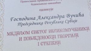OSVEĆEN HRAM SVETOG SAVE U DAPSIĆIMA Mitropolit Metodije odlikovao predsednika Srbije Aleksandra Vučića