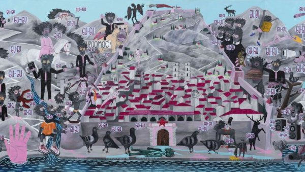 ПЛЕС НА ВРХУ ВУЛКАНА: Нови радови Тадије Јаничића у београдској галерији Новембар